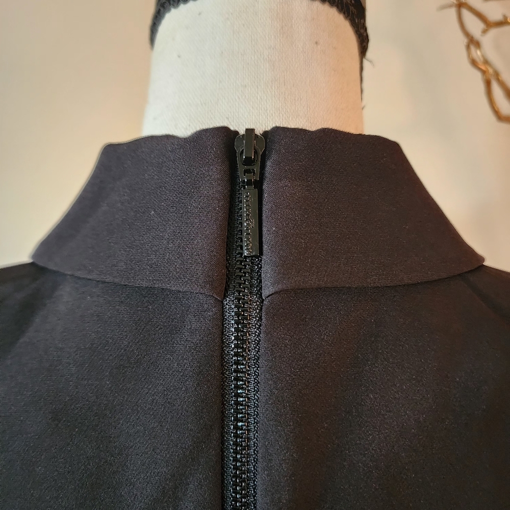 Karl Lagerfeld Pearl Embellished Tuxedo Collar Dress - Picture 13 of 14